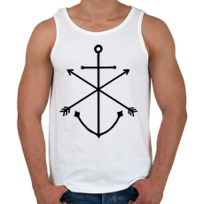 PRINTFASHION Minimal Anchor  - Férfi atléta - Fehér