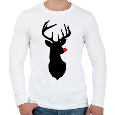 PRINTFASHION Minimal Rudolf - Férfi hosszú ujjú póló - Fehér