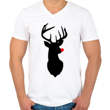 PRINTFASHION Minimal Rudolf - Férfi V-nyakú póló - Fehér női póló