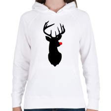 PRINTFASHION Minimal Rudolf - Női kapucnis pulóver - Fehér női pulóver, kardigán