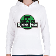 PRINTFASHION Mining Park - Női kapucnis pulóver - Fehér női pulóver, kardigán