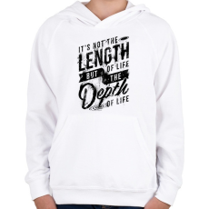 PRINTFASHION Minőségi élet - Gyerek kapucnis pulóver - Fehér