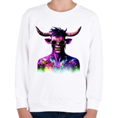 PRINTFASHION Minotaurusz_Zombi_1 - Gyerek pulóver - Fehér