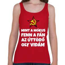 PRINTFASHION MINT A MÓKUS FENN A FÁN - Női atléta - Cseresznyepiros