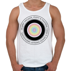 PRINTFASHION Mint a napóra - Férfi atléta - Fehér