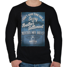 PRINTFASHION Minutemen - Férfi hosszú ujjú póló - Fekete férfi póló
