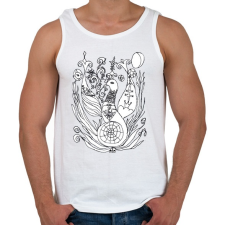 PRINTFASHION Mira - Férfi atléta - Fehér atléta, trikó