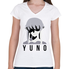 PRINTFASHION Mirai Nikki - Yuno - Női V-nyakú póló - Fehér