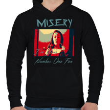 PRINTFASHION misery-hope poster - Férfi kapucnis pulóver - Fekete férfi pulóver, kardigán
