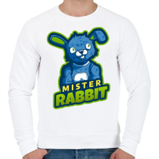 PRINTFASHION Mister Rabbit - Férfi pulóver - Fehér