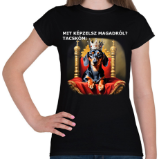 PRINTFASHION Mit képzelsz magadról - Női póló - Fekete