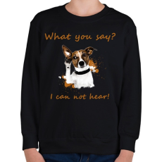 PRINTFASHION Mit mondasz? Nem hallom! - Gyerek pulóver - Fekete