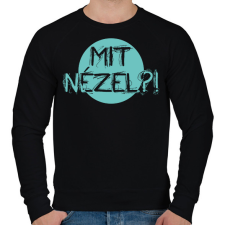 PRINTFASHION Mit nézel?! - Férfi pulóver - Fekete férfi pulóver, kardigán