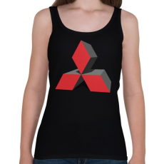 PRINTFASHION MITSUBISHI 3D - Női atléta - Fekete