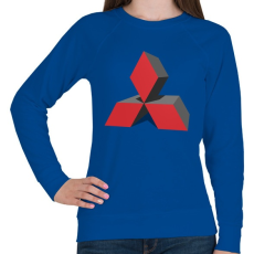 PRINTFASHION MITSUBISHI 3D - Női pulóver - Királykék
