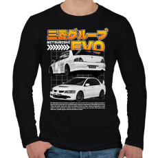 PRINTFASHION Mitsubishi evo - Férfi hosszú ujjú póló - Fekete