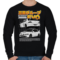 PRINTFASHION Mitsubishi evo - Férfi pulóver - Fekete