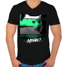 PRINTFASHION Mivan? - Férfi V-nyakú póló - Fekete