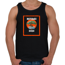 PRINTFASHION Miyagi do - Férfi atléta - Fekete atléta, trikó
