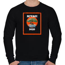 PRINTFASHION Miyagi do - Férfi pulóver - Fekete