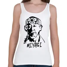 PRINTFASHION Miyagi sensei - Női atléta - Fehér női trikó
