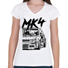 PRINTFASHION Mk4 - Női V-nyakú póló - Fehér