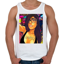 PRINTFASHION MK - Férfi atléta - Fehér atléta, trikó