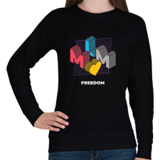 PRINTFASHION MLM FREEDOM - Női pulóver - Fekete női pulóver, kardigán