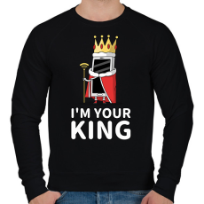 PRINTFASHION mobil - Férfi pulóver - Fekete