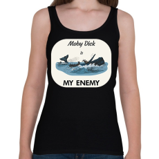 PRINTFASHION Moby Dick is my enemy - Női atléta - Fekete