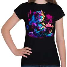 PRINTFASHION Modern hercegnő - Női póló - Fekete női póló