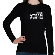 PRINTFASHION Moderna Team - Női hosszú ujjú póló - Fekete női póló