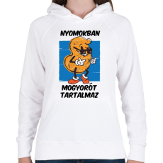 PRINTFASHION Mogyoró - Női kapucnis pulóver - Fehér