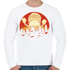 PRINTFASHION Mogyoró szörny - Férfi pulóver - Fehér