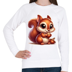 PRINTFASHION mókus1 - Női pulóver - Fehér