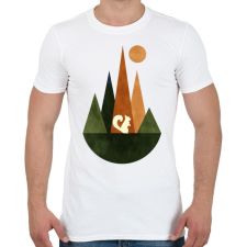 PRINTFASHION Mókus és hegyek 2 - Férfi póló - Fehér férfi póló