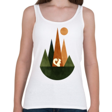 PRINTFASHION Mókus és hegyek 2 - Női atléta - Fehér női trikó