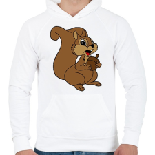 PRINTFASHION Mókus  - Férfi kapucnis pulóver - Fehér férfi pulóver, kardigán