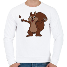 PRINTFASHION Mókus  - Férfi pulóver - Fehér