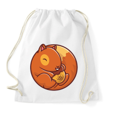 PRINTFASHION Mókus makkal - Sportzsák, Tornazsák - Fehér tornazsák