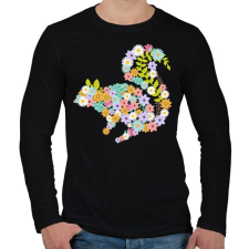 PRINTFASHION Mókus virág - Férfi hosszú ujjú póló - Fekete férfi póló