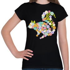 PRINTFASHION Mókus virág - Női póló - Fekete női póló