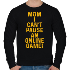 PRINTFASHION Mom, I can't pause an online game! - Férfi pulóver - Fekete férfi pulóver, kardigán