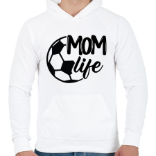 PRINTFASHION Mom life - Férfi kapucnis pulóver - Fehér férfi pulóver, kardigán