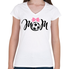 PRINTFASHION Mom - Női V-nyakú póló - Fehér női póló