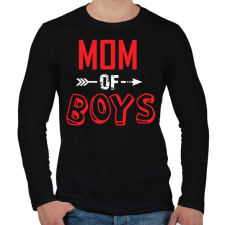 PRINTFASHION Mom of boys - Férfi hosszú ujjú póló - Fekete férfi póló