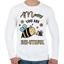 PRINTFASHION Mom you are bee-utiful - Férfi hosszú ujjú póló - Fehér férfi póló