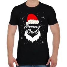 PRINTFASHION Mommy claus - Férfi póló - Fekete férfi póló