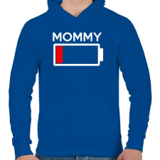 PRINTFASHION MOMMY - Férfi kapucnis pulóver - Királykék férfi pulóver, kardigán