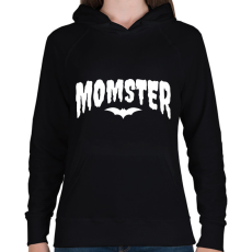 PRINTFASHION Momster - Női kapucnis pulóver - Fekete